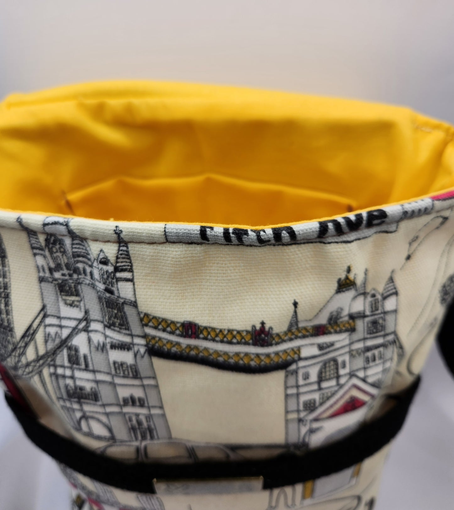 Mustard City Print Crossbody Bag
