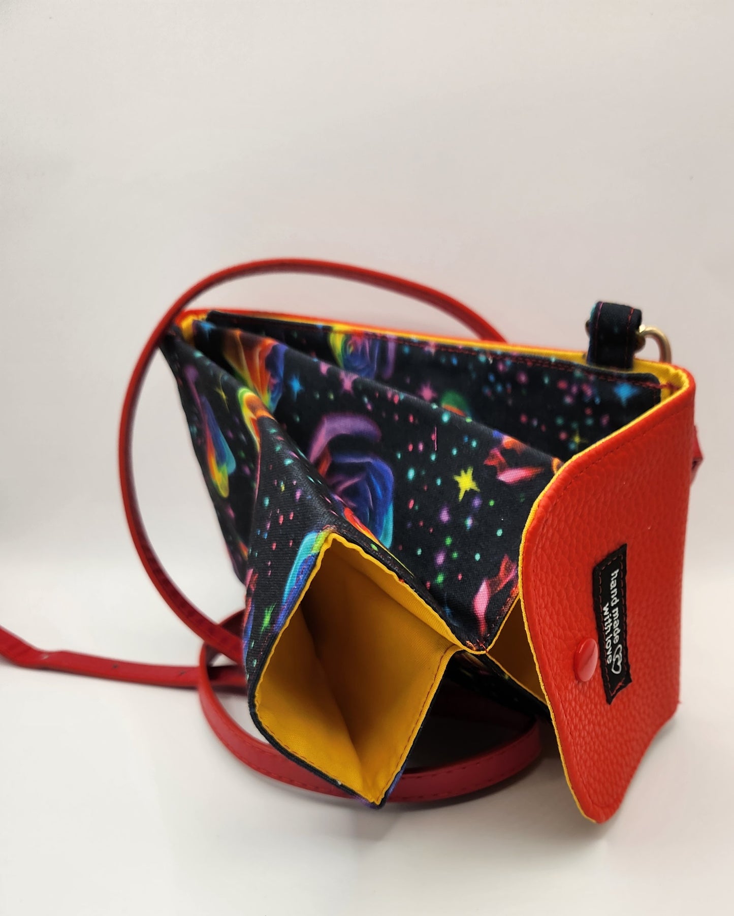 Phonebag with Cosmic Roses Pattern