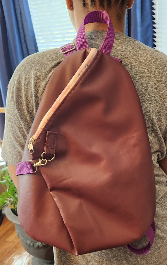 Folded Backpack Brown