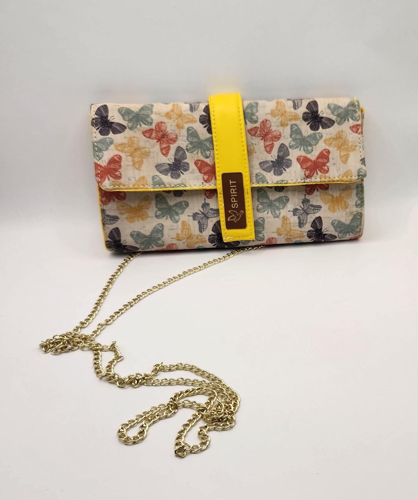 Butterfly Cork Phone Clutch Wallet Crossbody Strap